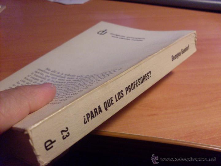 Libros de segunda mano: &iquest; PARA QUE LOS PROFESORES? (GEORGES GUSDORF)  (LB23) - Foto 2