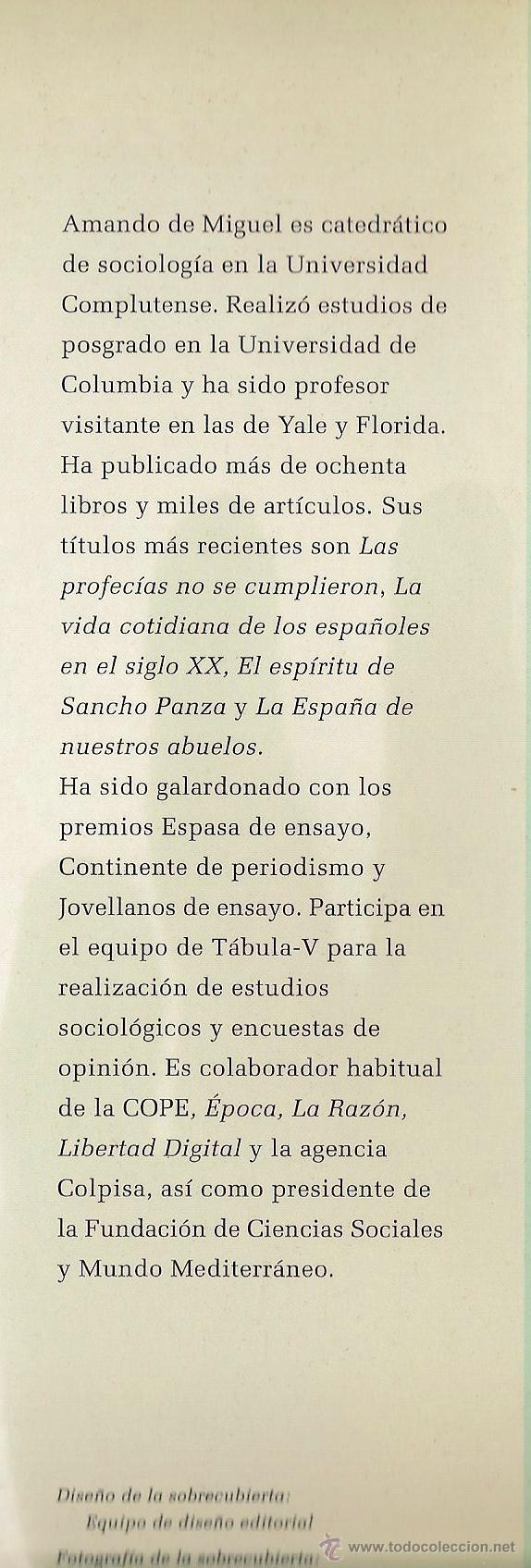 Libros de segunda mano: Cuando &eacute;ramos ni&ntilde;os / Amando de Miguel - Foto 4