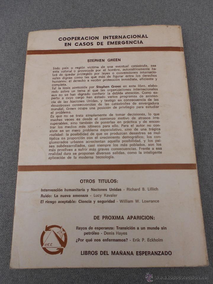 Libros de segunda mano: COOPERACION INTERNACIONAL EN CASOS DE EMERGENCIA - Foto 2