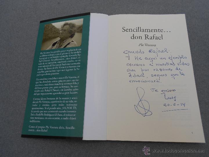 Libros de segunda mano: SENCILLAMENTE...DON RAFAEL - Foto 2