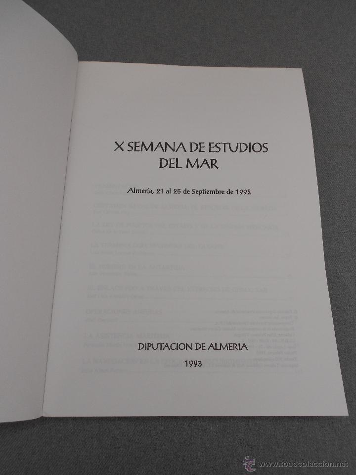 Libros de segunda mano: X SEMANA DE ESTUDIOS DEL MAR. ALMERIA - Foto 2