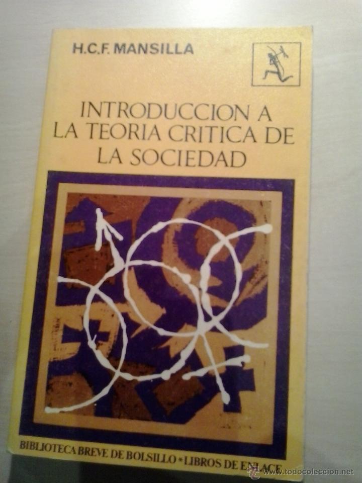 introducción a la teoría crítica de la sociedad Comprar