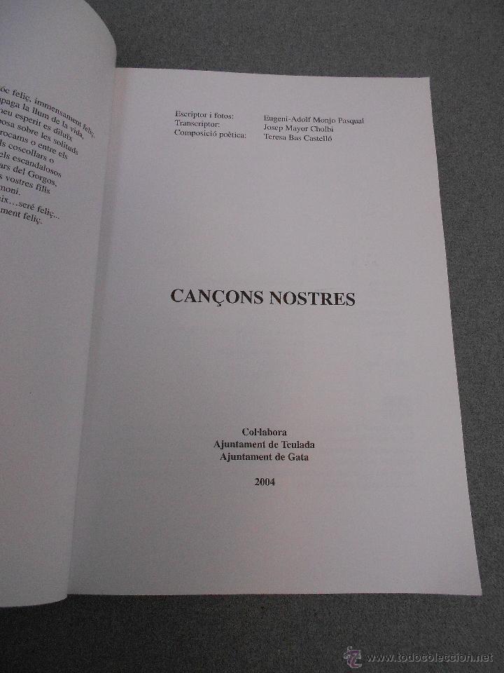 Libros de segunda mano: CAN&Ccedil;ONS NOSTRES - Foto 3
