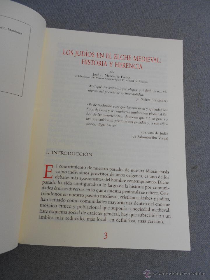 Libros de segunda mano: LOS JUDIOS EN EL ELCHE MEDIEVAL - Foto 2