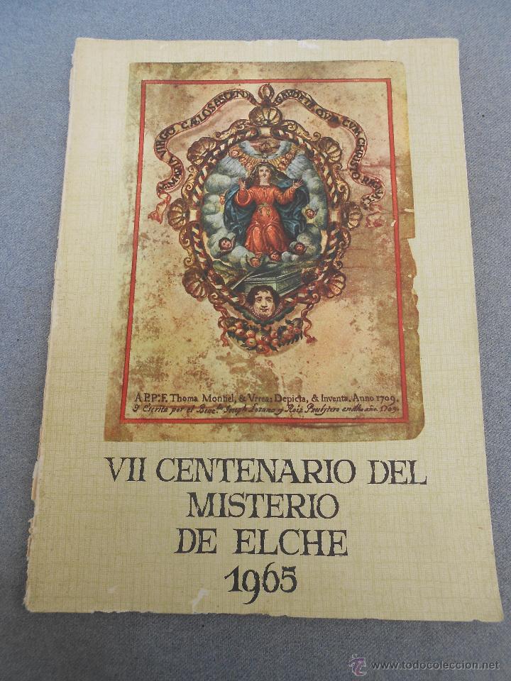 Libros de segunda mano: VII CENTENARIO DEL MISTERIO DE ELCHE. 1965 - Foto 1