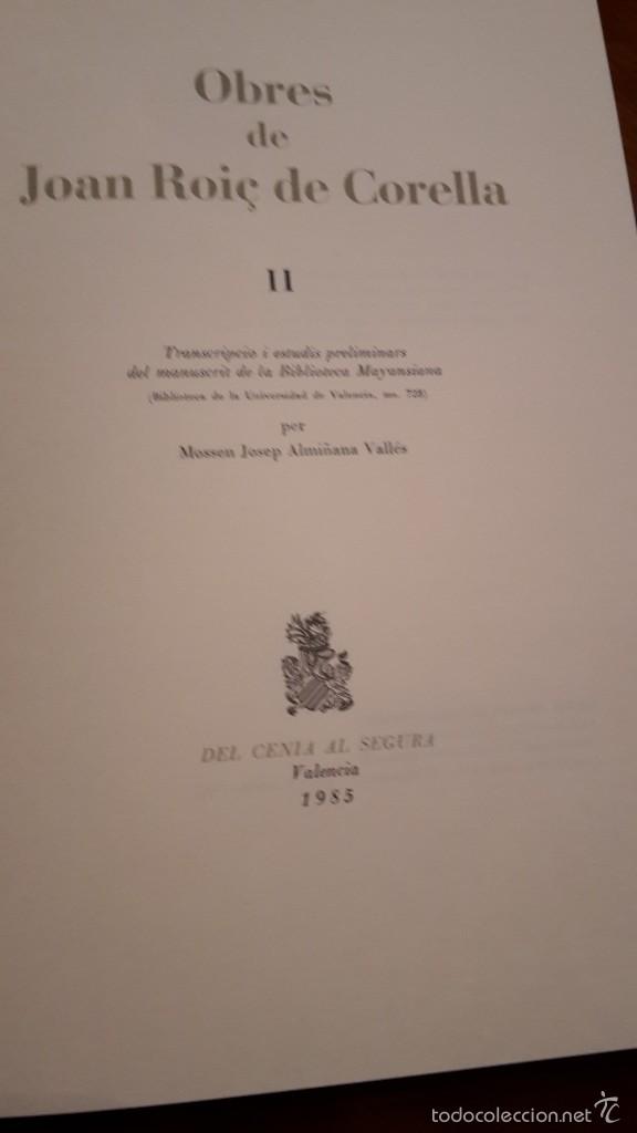 Libros de segunda mano: obres de joan roig de corella - Foto 3