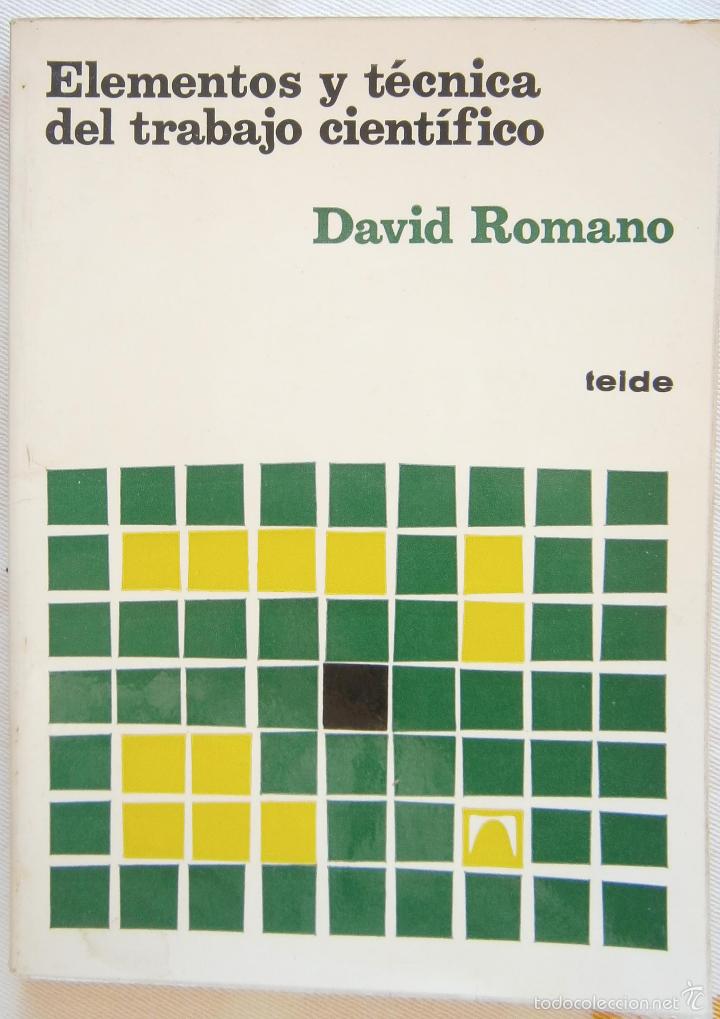 Libros de segunda mano: Elementos y t&eacute;cnica del trabajo cient&iacute;fico - David Romano - Foto 1