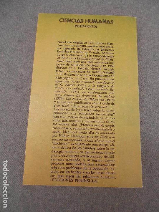 Libros de segunda mano: IVAN ILLICH O LA ESCUELA SIN SOCIEDAD - Foto 3