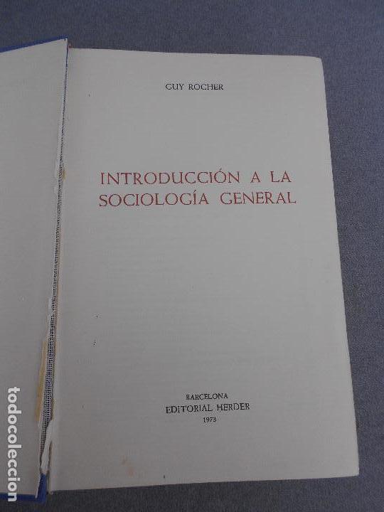 Libros de segunda mano: INTRODUCCION A LA SOCIOLOGIA GENERAL - Foto 4