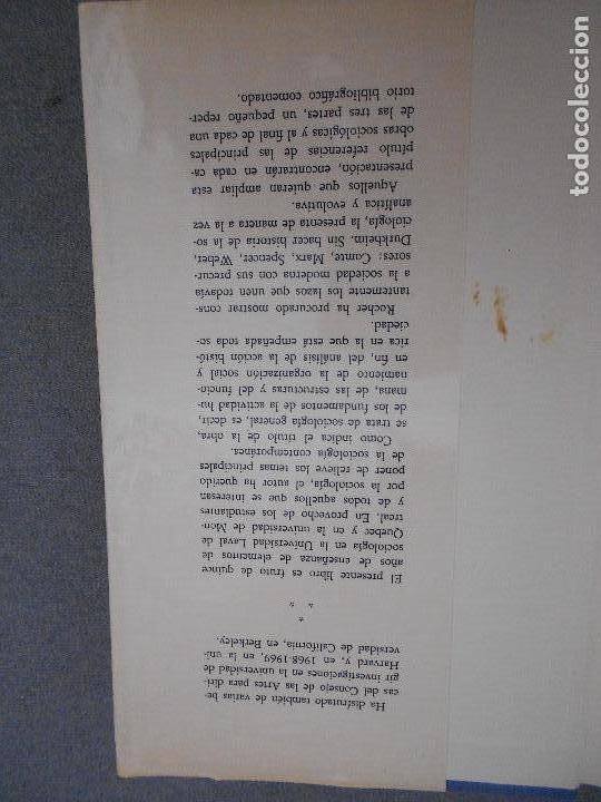 Libros de segunda mano: INTRODUCCION A LA SOCIOLOGIA GENERAL - Foto 5