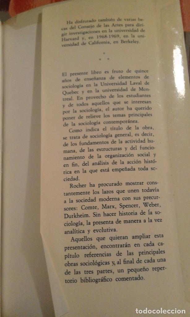 Libros de segunda mano: Introducci&oacute;n a la sociolog&iacute;a general - Guy Rocher - Foto 3