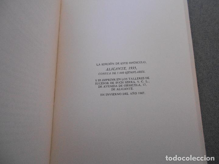 Libros de segunda mano: ALICANTE 1935 - Foto 3