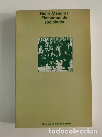 Libros de segunda mano: ELEMENTOS DE SOCIOLOG&Iacute;A.- HENRI MENDRAS - Foto 1