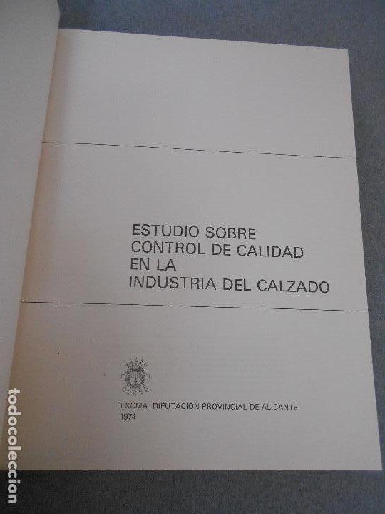 Libros de segunda mano: ESTUDIO SOBRE CONTROL DE CALIDAD DEL CALZADO - Foto 2