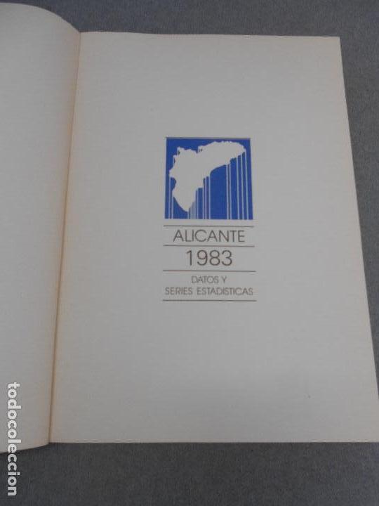 Libros de segunda mano: ALICANTE 1983. DATOS Y SERIES ESTADISTICAS. - Foto 2