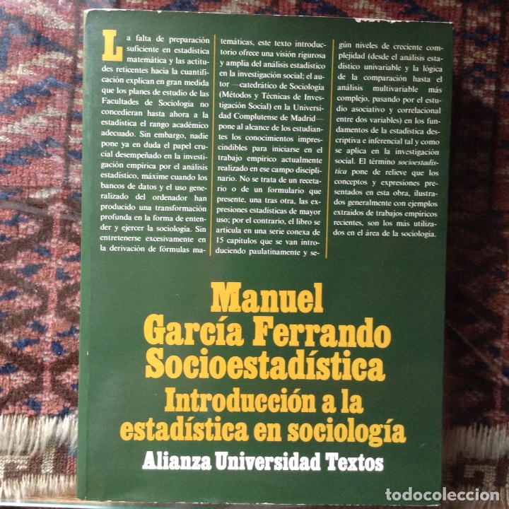 Libros de segunda mano: Socioestadistica. Manuel Garc&iacute;a Ferrando - Foto 1