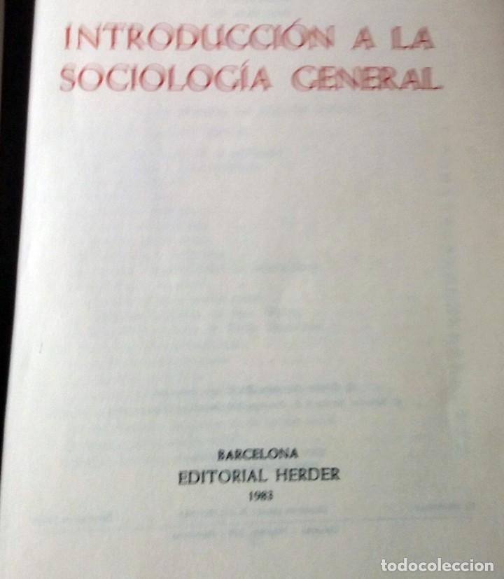 Introduccion A La Sociologia General