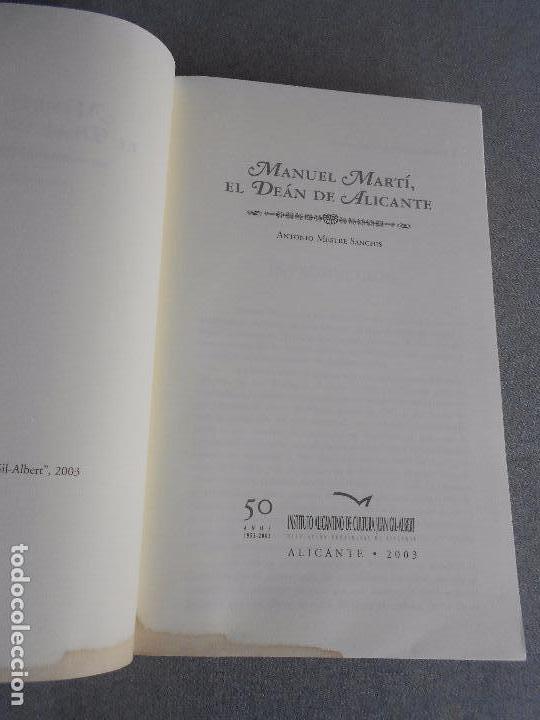 Libros de segunda mano: MANUEL MARTI, EL DEAN DE ALICANTE - Foto 2