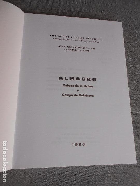Libros de segunda mano: ALMAGRO. CABEZA DE LA ORDEN DE CALATRAVA - Foto 2