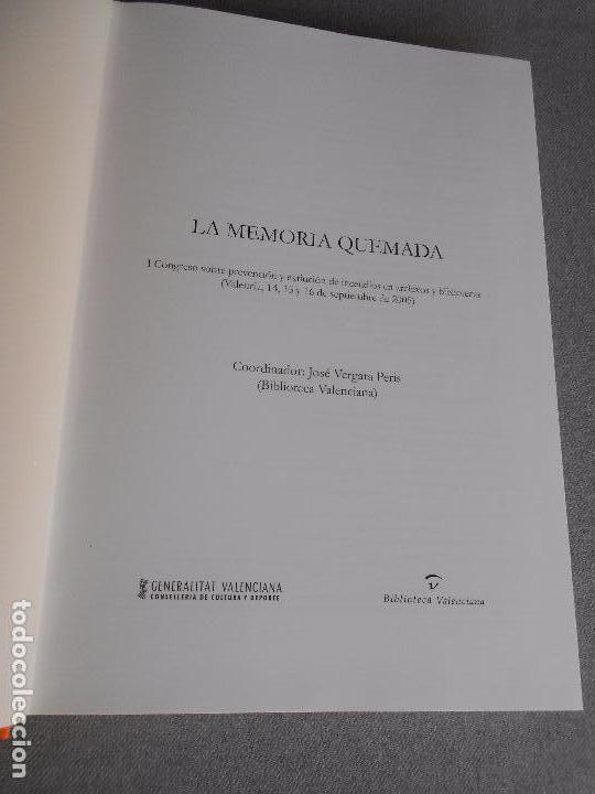 Libros de segunda mano: LA MEMORIA QUEMADA - Foto 2