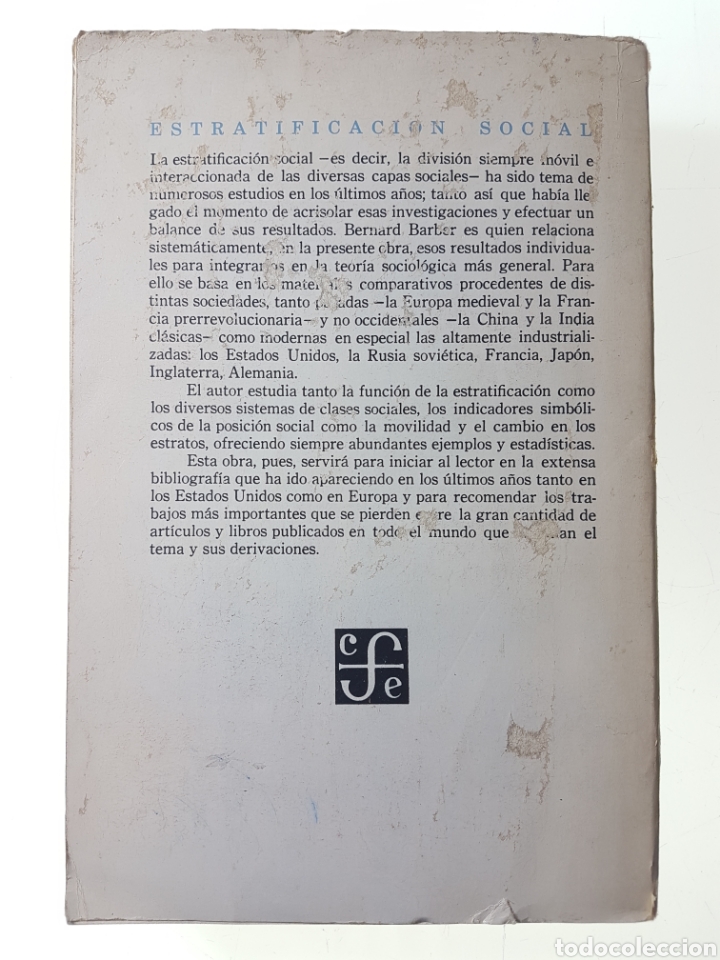 Libros de segunda mano: ESTRATIFICACION SOCIAL - BARBER, BERNARD - Foto 2
