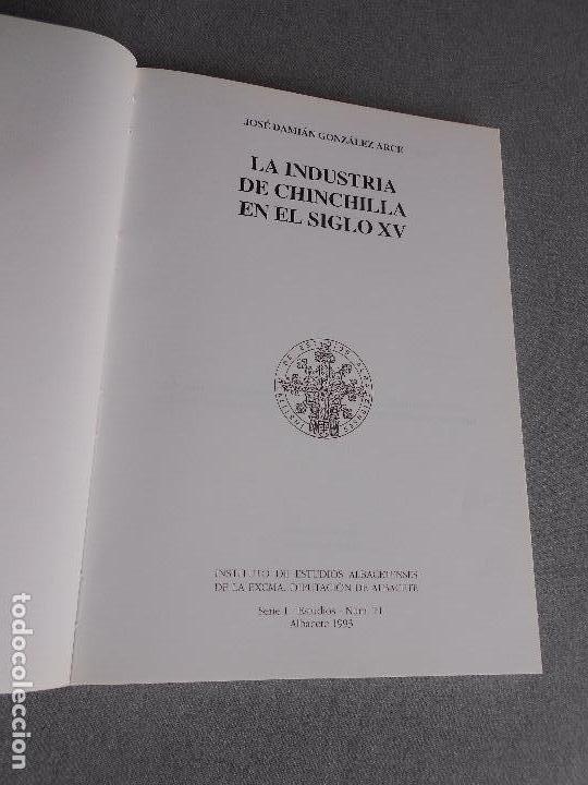 Libros de segunda mano: LA INDUSTRIA DE CHINCHILLA EN EL SIGLO XV - Foto 2