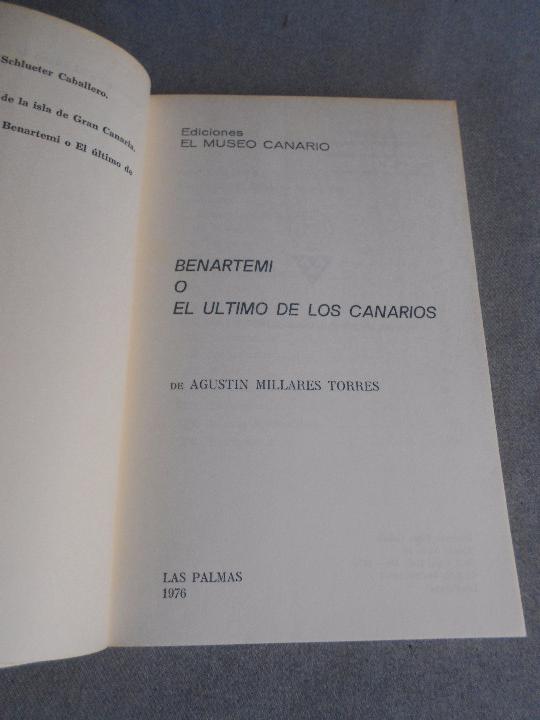 Libros de segunda mano: BENARTEMI O EL ULTIMO DE LOS CANARIOS - Foto 3