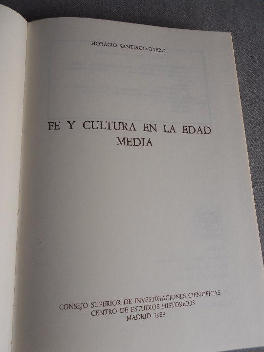 Libros de segunda mano: FE Y CULTURA EN LA EDAD MEDIA - Foto 3