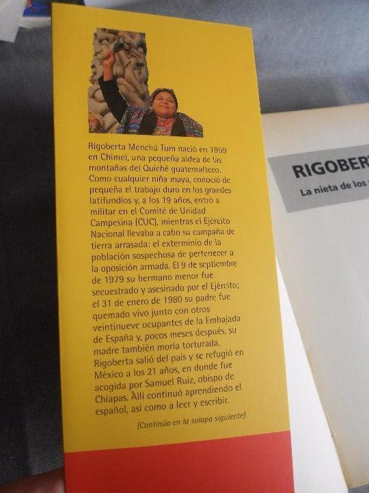 Libros de segunda mano: RIGOBERTA, LA NIETA DE LOS MAYAS - Foto 2