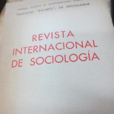 Libros de segunda mano: REVISTA INTERNACIONAL DE SOCIOLOGÍA Nº 26-27 AÑO VII ABRIL-SEPTIEMBRE AÑO 1949