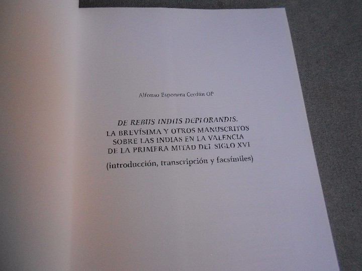 Libros de segunda mano: DE REBUS INDIIS DEPLORANDIS - Foto 2