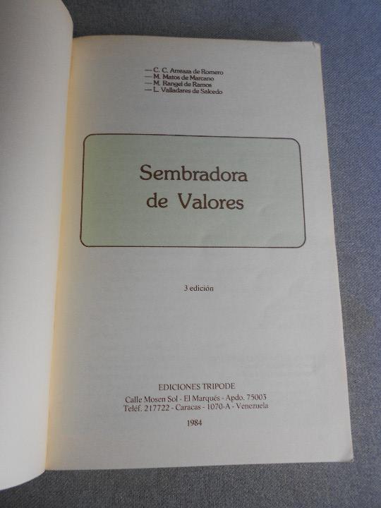 Libros de segunda mano: SEMBRADORES DE VALORES - Foto 2
