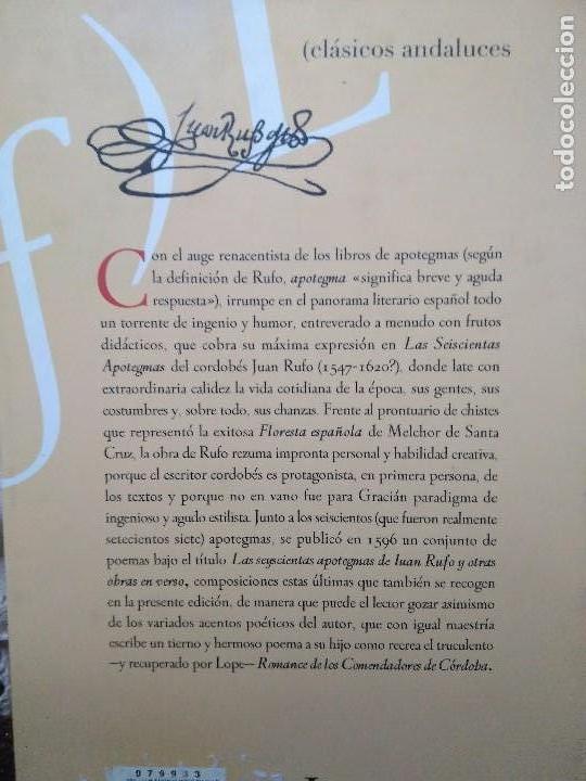 Libros de segunda mano: Apotegmas. Juan Rufo. - Foto 2
