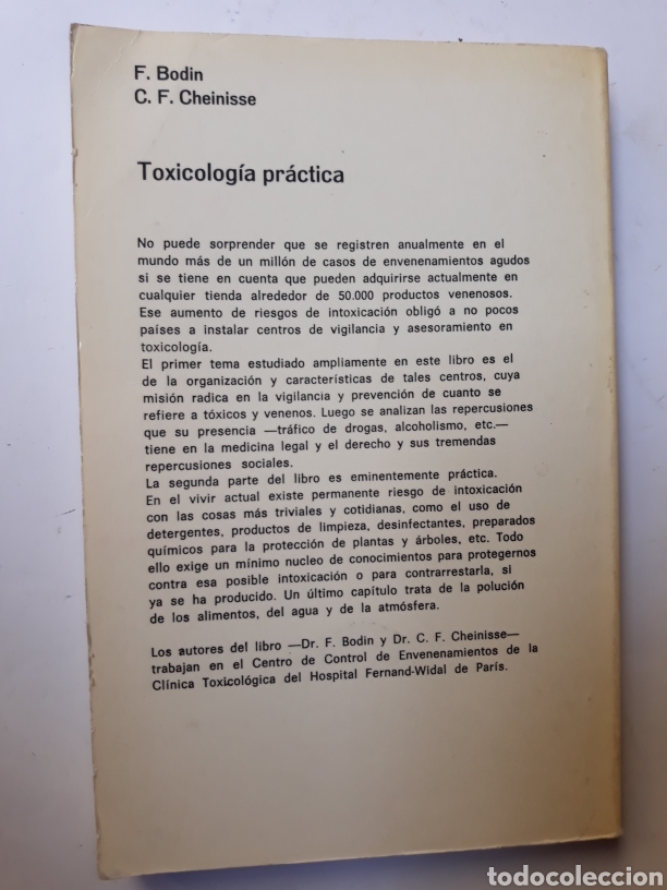 Libros de segunda mano: Toxicolog&iacute;a pr&aacute;ctica F.Bodin y Cheinisse - Foto 3