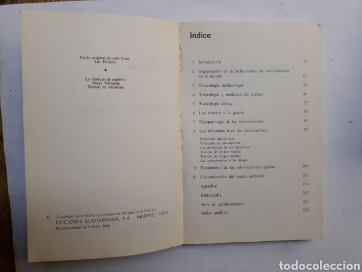 Libros de segunda mano: Toxicolog&iacute;a pr&aacute;ctica F.Bodin y Cheinisse - Foto 7