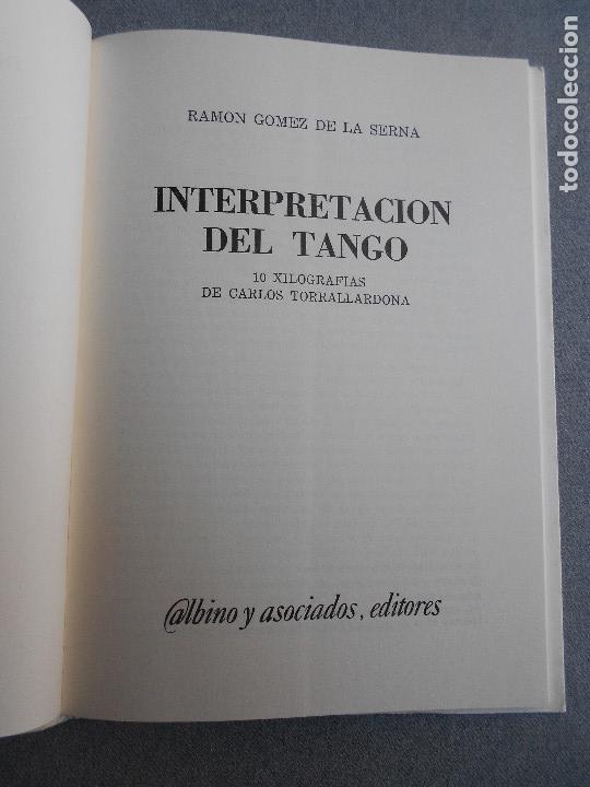 Libros de segunda mano: INTERPRETACION DEL TANGO - Foto 2