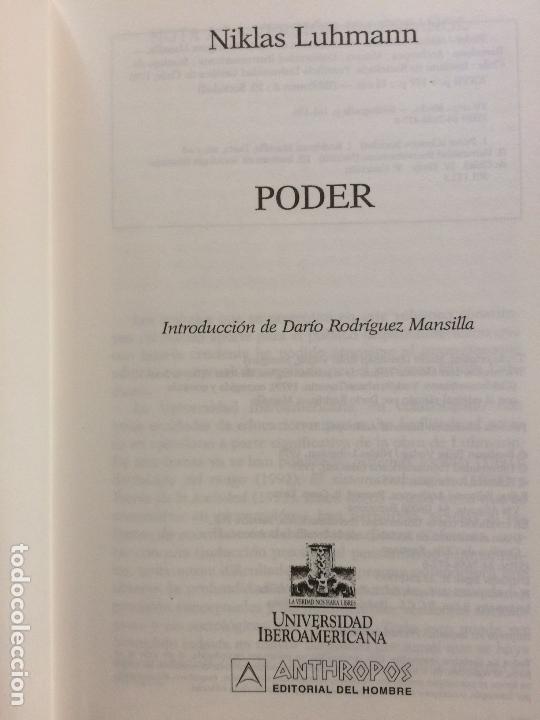 Libros de segunda mano: PODER. NIKLAS LUHMANN. - Foto 2