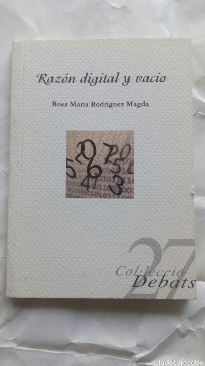 Libros de segunda mano: Raz&oacute;n digital y vac&iacute;o. Rosa Mar&iacute;a Rodr&iacute;guez Magda. - Foto 1
