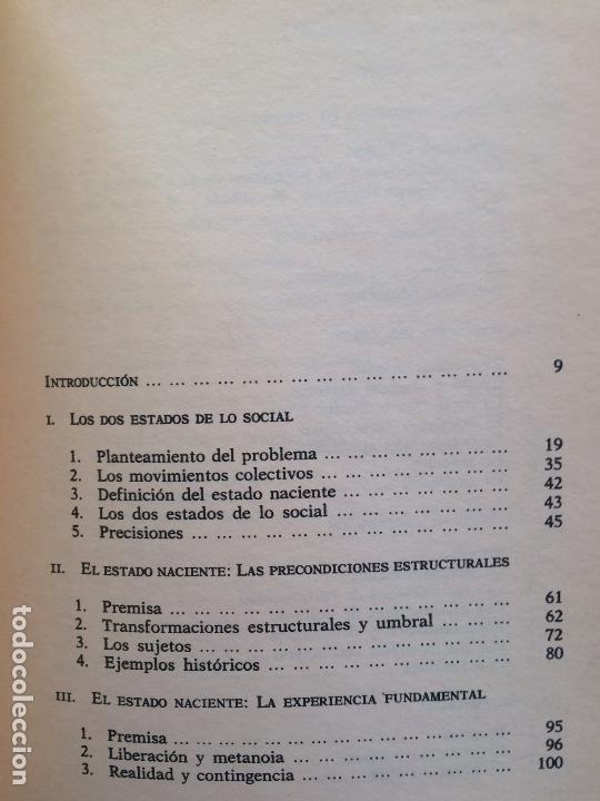 Libros de segunda mano: MOVIMIENTO E INSTITUCI&Oacute;N. TEOR&Iacute;A GENERAL. FRANCESCO ALBERONI. - Foto 3