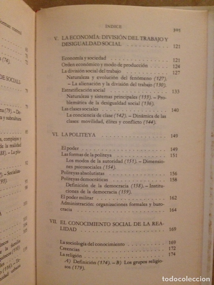 Libros de segunda mano: SOCIOLOG&Iacute;A (SALVADOR GINER) - Foto 5