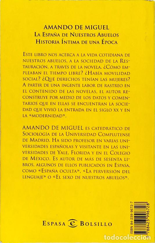 Libros de segunda mano: La Espa&ntilde;a de nuestros abuelos - Amando de Miguel - Foto 2