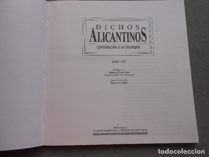 Libros de segunda mano: DICHOS ALICANTINOS. - Foto 4