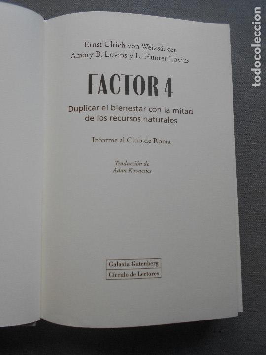 Libros de segunda mano: FACTOR 4 - Foto 4