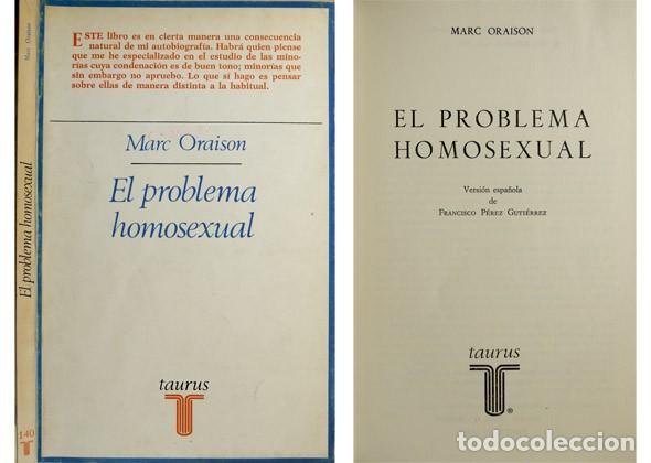 Libros de segunda mano: ORAISON, Marc.  El problema homosexual. 1976. - Foto 1