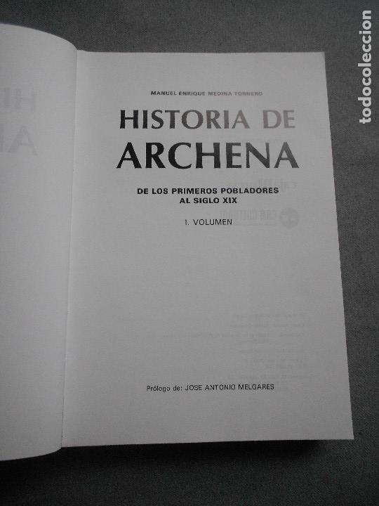 Libros de segunda mano: HISTORIA DE ARCHENA. TOMO I - Foto 2