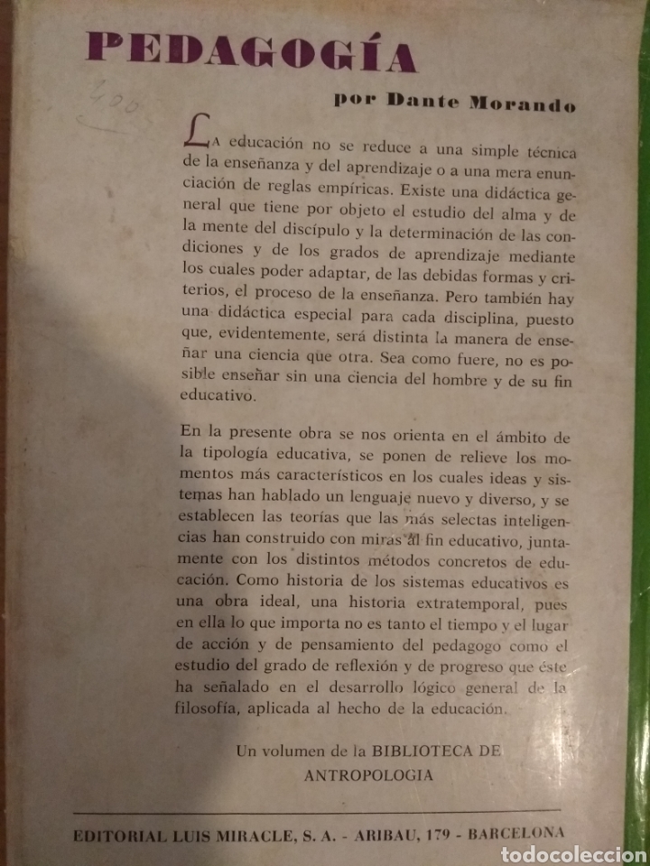 Libros de segunda mano: El problema de la educaci&oacute;n. M.F. Sciacca - Foto 2