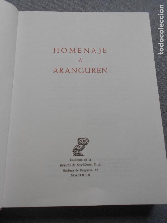 Libros de segunda mano: HOMENAJE A ARANGUREN - Foto 2
