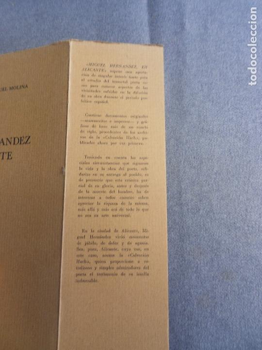 Libros de segunda mano: MIGUEL HERNANDEZ EN ALICANTE - Foto 2