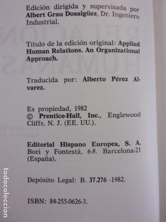 Libros de segunda mano: RELACIONES HUMANAS / Jack Halloran / 1982. Hispano Europea - Foto 2