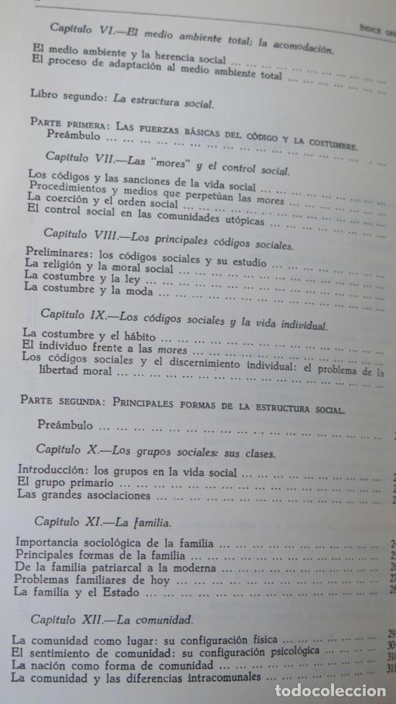 Libros de segunda mano: SOCIOLOGIA. MACIVER. PAGE - Foto 3